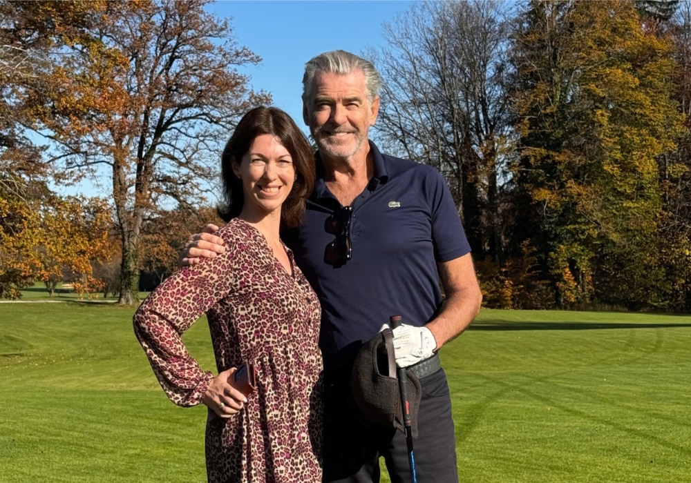 Prominenz im Münchener Süden: Pierce Brosnan
