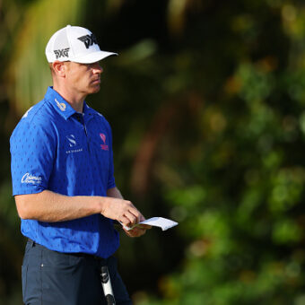 RIO GRANDE, PUERTO RICO - MARCH 07: Patrick Fishburn of the United States lines up a putt on the second green during the second round of the Puerto Rico Open 2025 at Grand Reserve Golf Club on March 07, 2025 in Rio Grande, Puerto Rico. (Photo by Kevin C. Cox/Getty Images)