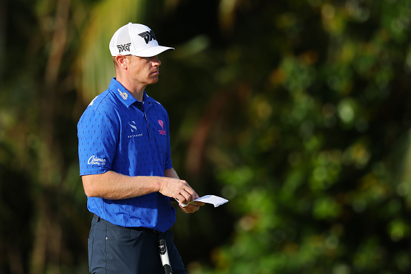 RIO GRANDE, PUERTO RICO - MARCH 07: Patrick Fishburn of the United States lines up a putt on the second green during the second round of the Puerto Rico Open 2025 at Grand Reserve Golf Club on March 07, 2025 in Rio Grande, Puerto Rico. (Photo by Kevin C. Cox/Getty Images)