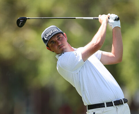 PALM HARBOR, FLORIDA - MARCH 22: J.T. Poston of the United States on the first hole during the third round of the Valspar Championship 2025 at Innisbrook Resort and Golf Club on March 22, 2025 in Palm Harbor, Florida. (Photo by Brennan Asplen/Getty Images)