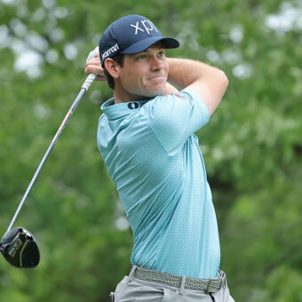 HOUSTON, TEXAS - MARCH 27: Adam Schenk of the United States hits his tee shot on the sixth hole during the first round of the Texas Children's Houston Open 2025 at Memorial Park Golf Course on March 27, 2025 in Houston, Texas. (Photo by Jonathan Bachman/Getty Images)