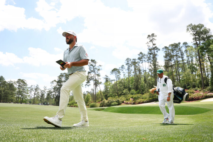 AUGUSTA, GEORGIA - APRIL 10: Stephan Jaeger of Germany leaves the 13th green during the first round of the 2025 Masters Tournament at Augusta National Golf Club on April 10, 2025 in Augusta, Georgia. (Photo by Richard Heathcote/Getty Images)