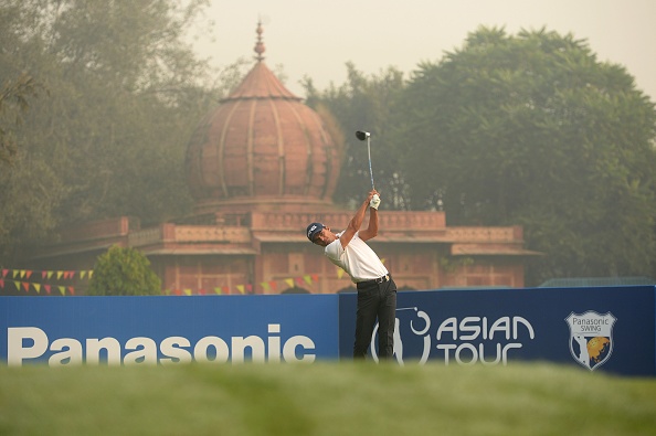 NEW DELHI, INDIA - NOVEMBER 02: Ajeetesh Sandhu of India pictured during round one of the Panasonic Open India at Delhi Golf Club on November 2, 2017 in New Delhi, India. (Photo by Arep Kulal/Asian Tour/Asian Tour via Getty Images)