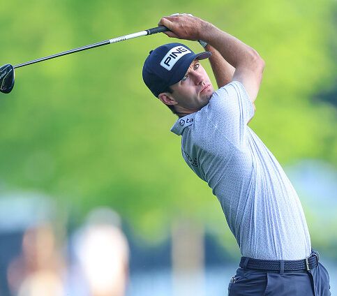 CHARLOTTE, NORTH CAROLINA - MAY 15: Alex Smalley of The United States plays his second shot on the 10th hole during the first round of the PGA Championship at Quail Hollow Country Club on May 15, 2025 in Charlotte, North Carolina. (Photo by David Cannon/Getty Images)