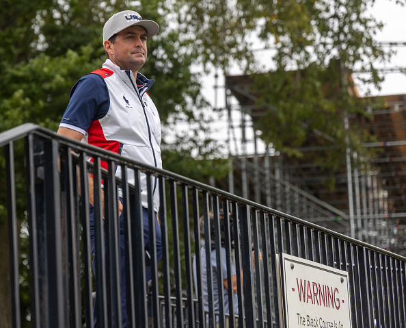 US-Kapitän Keegan Bradley bei der Besichtigung auf dem Bethpage Black in New York