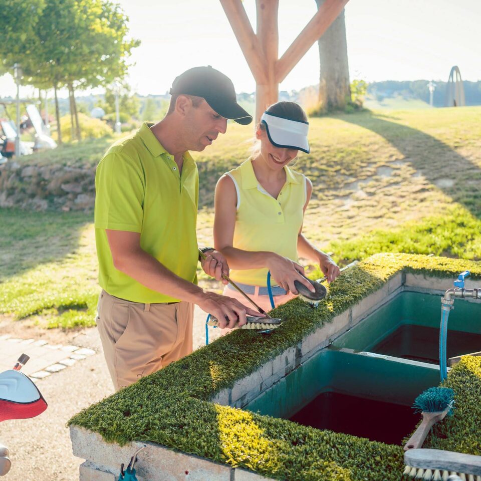Auch für die Leistung ist es wichtig, die Schlagfläche sauber zu halten