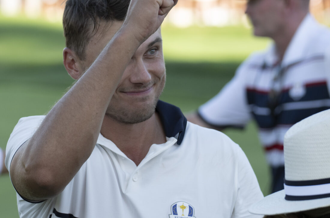 Ludvig Åberg during Day Three Singles session Ryder Cup Matches 2025,Bethpage Black,Farmington,NY, USA. © Matthew Harris Golf Collection Credit: Matthew Harris / Golf Picture Agency