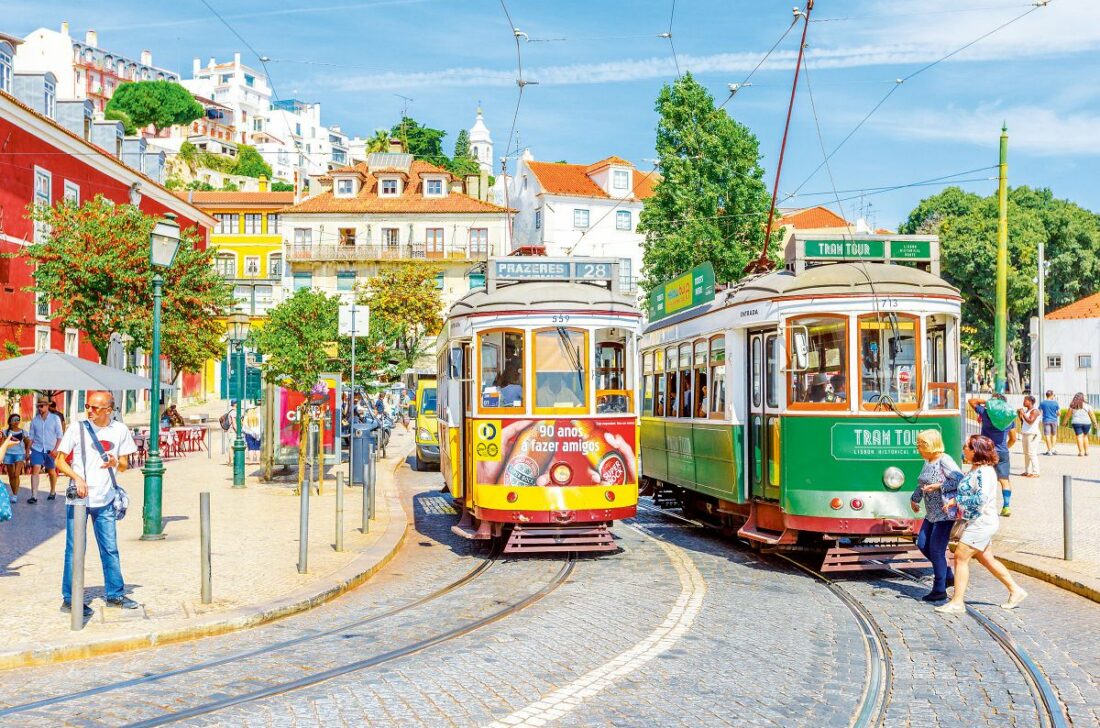 Die berühmte Tram in Lissabon