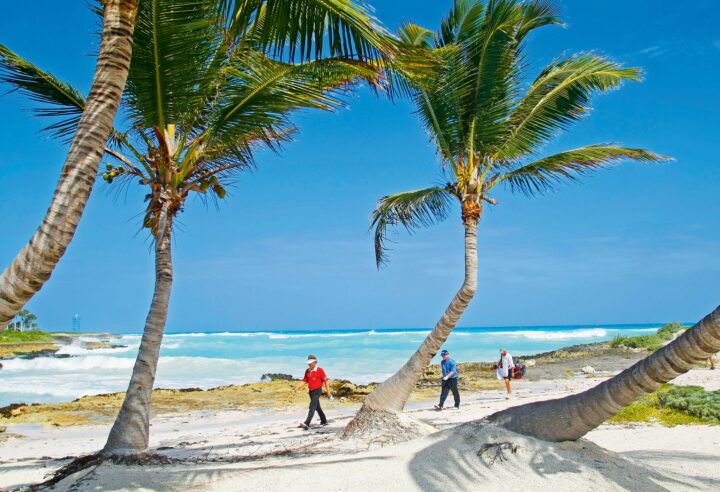 Tourniveau: Neben den Plätzen Teeth of the Dog und Corales gastierten die Tourprofis – im Bild Bernhard Langer und Tom Watson – auch auf der Anlage des Punta Espada GC.