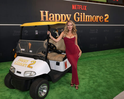 NEW YORK, NEW YORK - JULY 21: Paige Spiranac attends the Happy Gilmore 2 World Premiere at Jazz at Lincoln Center on July 21, 2025 in New York City. (Photo by Kevin Mazur/Kevin Mazur/Getty Images for Netflix)