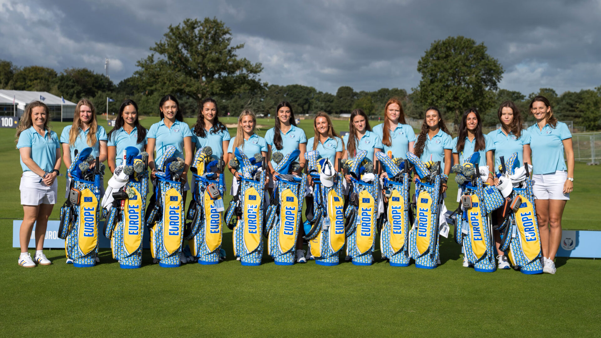 Lena Geier und Sophie Maier-Borst beim PING Junior Solheim Cup 2026 in Golf Bernardus. (LET)