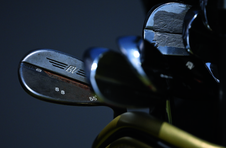 PORTRUSH, NORTHERN IRELAND - JULY 20: A detailed view of the golf bag of Scottie Scheffler of the United States on the practice putting green during Day Four of The 153rd Open Championship at Royal Portrush Golf Club on July 20, 2025 in Portrush, Northern Ireland. (Photo by Alex Pantling/R&A/R&A via Getty Images)