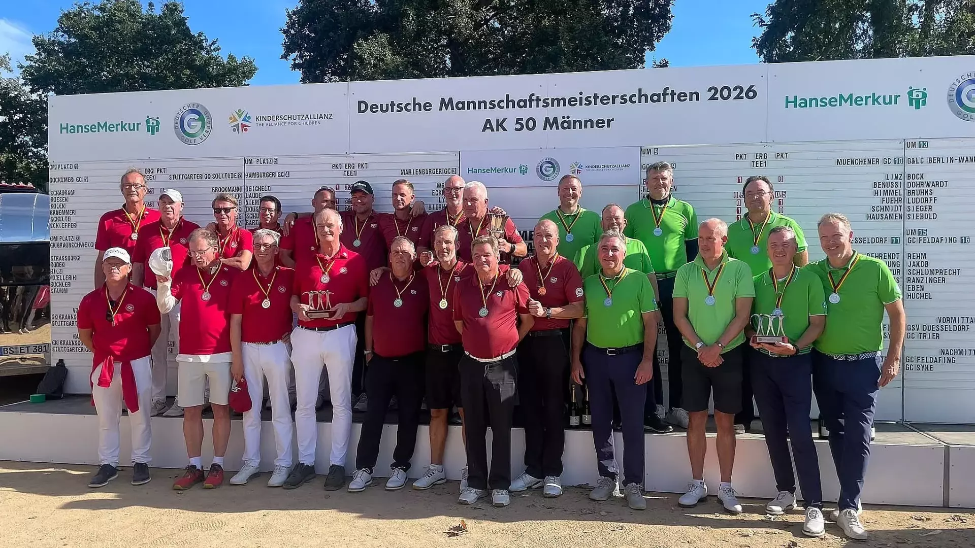 Starkes Heimspiel zum Jubiläum: Der Golf-Klub Braunschweig feiert bei der DMM AK 50 der Herren auf eigener Anlage Bronze. Den Titel sichert sich der Bochumer GC vor dem Stuttgarter GC Solitude. (Foto: Langer Sport Marketing)