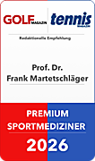 Siegel Premium-Sportmediziner: Prof. Dr. med. Frank Martetschläger